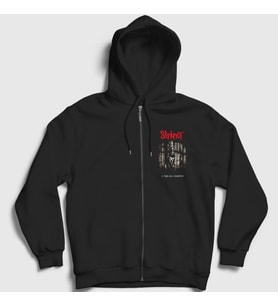 Presmono Unisex Siyah The Gray Chapter Slipknot Fermuarlı Kapüşonlu Sweatshirt 294261tt