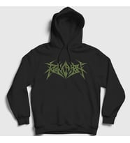 Presmono Unisex Siyah Logo Metal Revocation Kapüşonlu Sweatshirt 539078tt
