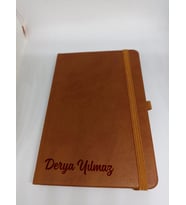Kişiye Özel Ajanda, İsme Özel Ajanda, Tarihsiz Ajanda Deri Defter, Çizgili Süresiz Planlayıcı Ajanda (Kahverengi)