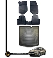 Peugeot 301 2012 3D Havuzlu Paspas Ve Bagaj Havuzu İkili Set