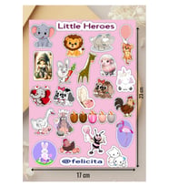 Küçük Kahramanlar Etiketleri Little Heroes Defter Süsleme Hediyelik Sticker Seti - 1 Sayfa