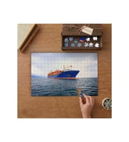 Okyanusta Yük Gemisi Tasarımı 240 parça Ahşap Puzzle Ahşap Kutuda MP07981