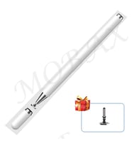 Dokunmatik Tablet Telefon Kalemi +1 Yedek Uç Renk Geçişli Passive Stylus Bilgisa (Beyaz)