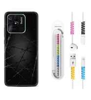 Xiaomi Poco X3 Pro M4 Pro X4 Pro C40 10C Kılıf Kablo Koruma Spiral Silikon Dikenli Tel 1779