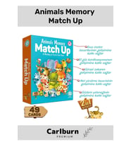Özel Üretim Zeka Geliştirici Eğitici Çocuk El Göz Kordinasyonu Animals Memory Match Up