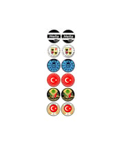 Plaka Damla Sticker Etiket Pulu Suya Güneşe Dayanaklı Kaliteli (Hella-Türkiye)Model 15