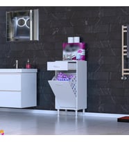 Modilayn MELİS 45x88x32,5 cm ÇEKMECELİ ÇAMAŞIR SEPETLİ BANYO DOLABI