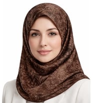 İpekal Mono Organik Pamuk Eşarp -  06248 (Kahve-Pudra)