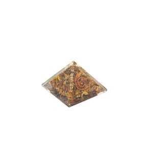 Hakiki Doğal Kaplan Gözü Taşı Orgonit Piramit 34 Gram