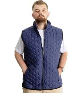Mode XL Büyük Beden Erkek Yelek Kapitone 23702 Lacivert