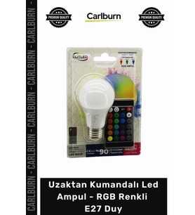 Özel Üretim Tasarruflu Ekonomik Dekoratif 9W Uzaktan Kumandalı Led Ampul RGB Renkli E27 Duy