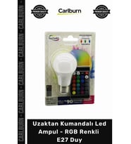 Özel Üretim Tasarruflu Ekonomik Dekoratif 9W Uzaktan Kumandalı Led Ampul RGB Renkli E27 Duy