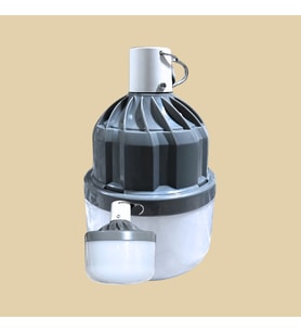 LEDX Taşınabilir Şarjlı Ampul – 80W, Teleskobik Askılı (Gri-Beyaz)