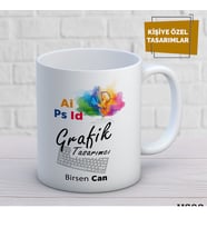 Kişiye Özel Grafik Tasarımcı Temalı Kupa Bardak
