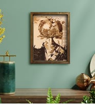BK Gift Atatürk Temalı Doğal Masif Ahşap Çerçeveli Tablo-41