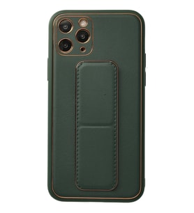 Pilelistore   iPhone 11 Pro Kılıf Coco Deri Standlı Kapak - Yeşil