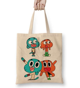 Gumball Cartoon Network Bez Çanta Uzun Saplı