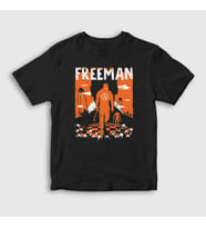 Presmono Unisex Çocuk Siyah Gordon Freeman Oyun Half Life T-Shirt 542911tt