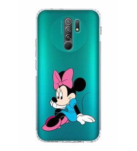 Xiaomi Redmi 9  Kamera Korumalı Kapak Minnie Mouse Tasarımlı Şeffaf  Kılıf