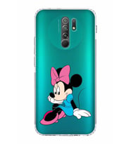Xiaomi Redmi 9  Kamera Korumalı Kapak Minnie Mouse Tasarımlı Şeffaf  Kılıf