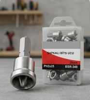 Şapkalı Bits Uç Şapkalı Alçıpan Vidalama Bits Ucu 25 Mm Yıldız Ph2 S2 Çeliği Uç