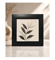 Dekoratif Çerçeve 10x10 cm - Ahşap Arkalıklı Masaüstü Sanat Çerçeve