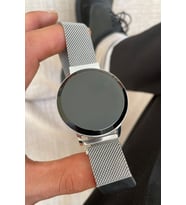 Gümüş Renk Mıknatıslı Dokunmatik Unisex Kol Saati