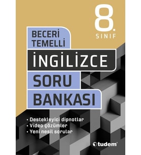 8. Sınıf İngilizce Beceri Temelli Soru Bankası Tudem Yayınları