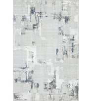 Eliana Home Baskılı, Yıkanabilir Kaymaz Taban Salon Halısı LNA0747 100x150 cm (Gri)