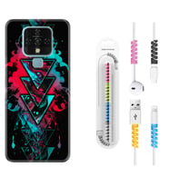 Tecno Camon 16 18P Pova 3 Pova Neo Kılıf Kablo Koruma Spiral Silikon Down 1719