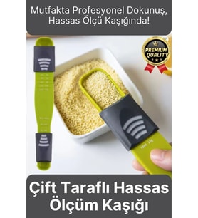Premium Seri Gıda Sıvı Katı Şeker Tuz Kahve Baharat Ayarlanabilir Çift Taraflı Hassas Ölçüm Kaşığı