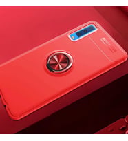 Samsung Galaxy A7 2018 Kılıf Yüzüklü Magnetli Ravel Case (Kırmızı)