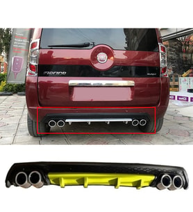 Fiat Fiorino Sarı Difüzör Çiftli Yuvarlak Egzoz Görünümlü D Tip Difizör