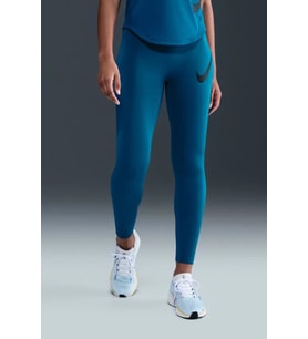Nike Dri Fit Tempo HR 7/8 Swoosh Run Tight Yüksek Bel Koşu Antreman Taytı Yeşil