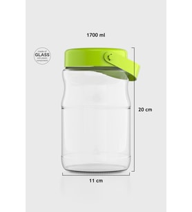 Renga Macro 1700 ml Cam Kavanoz 131074 Fuşya (Yeşil)