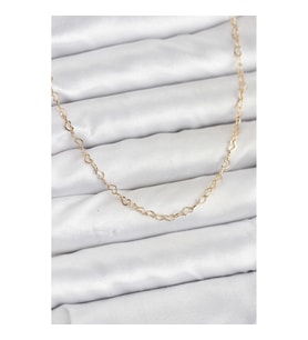 Mey İthalat® CM 14K Gold Renk Kalp Zincirli Kadın Kolye