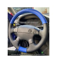 Volkswagen Polo Araca Özel Dikmeli Direksiyon Kılıfı 1998 – 2000 (nokta Mavi Deri)
