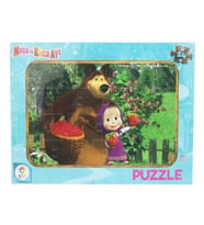 MS7537  MASHA KOCA AYI 24 PARÇA FRAME PUZZLE (2 ASORTİ)