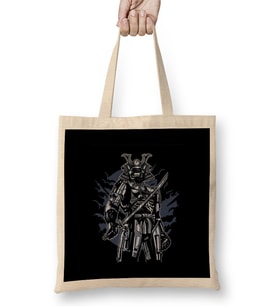 Samurai Robot Skull Bez Çanta Uzun Saplı