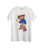 Tennis Tedy Bear Beyaz Tshirt