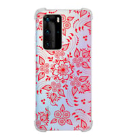 Huawei P40 Pro  Köşe Korumalı Antişok Kapak Nostalji Desen Tasarımlı Şeffaf  Kılıf