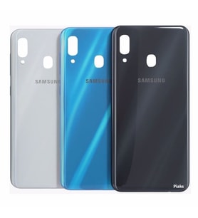 Samsung A20 - A205 Arka Kapak Batarya Pil Kapağı (Beyaz)