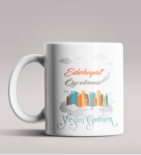 Kişiye Özel Edebiyat Öğretmeni Tasarımlı Beyaz Renk Kupa 2