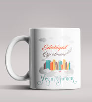 Kişiye Özel Edebiyat Öğretmeni Tasarımlı Beyaz Renk Kupa 2