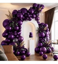 Mor Renk Lateks Metalik Balon (30 cm) - 100 Adet