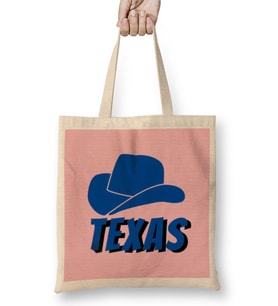 Texas Vintage Gift Bez Çanta Uzun Saplı
