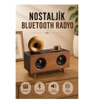 Ahşap Tasarımlı Nostaljik Radyo – Bluetooth, FM/AM/SW, SD Kart ve AUX