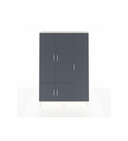 Arges Gardrop 7 Raflı 5 Kapaklı Tek Askılı 132x30x195 Aytaşı-Antrasit