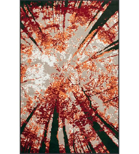 Eliana Home Baskılı, Yıkanabilir Kaymaz Taban Salon Halısı LNA1402 100x150 cm (Kırmızı)