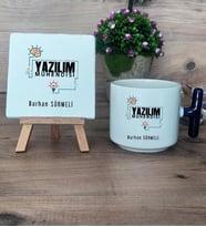 Yazılım Mühendisi Hediye Seti Kupa Bardak T Kulplu ve Dekoratif Taş Mühendisler Günü Hediyesi (Model 2)